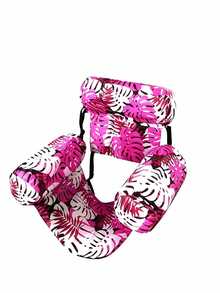 1 pieza Silla flotante para piscina para adultos, silla hamaca inflable para piscina, silla flotante para piscina con 4 tubos de aire, sofá flotante para piscina con patrón floral azul, reutilizable, adecuado para fiesta de piscina de verano, exterior, piscina, piscina inflable, flotador inflable para piscina, esencial para vacaciones - Multicolor - Ver 13