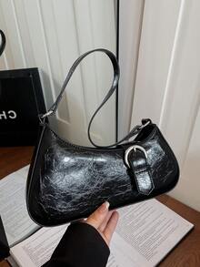 Summer New Arrival Fresh Underarm Bag For Women, Zipper Design, Elegant Vibe, Versatile Shoulder Bag - Black - View 2