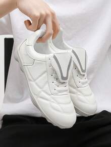 High Quality Men's Versatile Fashionable Casual Sneakers, Soft Sole Comfortable Niche Design Korean Style Skateboard Shoes - White - View 2