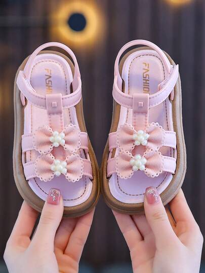 Children's Sandals, New Summer Soft Bottom Non-Slip Bow Princess Sandals, Fashion Cute Indoor Daily Beach Sandals