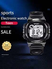 A Shock-Resistant, Multi-Color Round Student Watch With Alarm, Date, Timer, Luminous Display And Other Functions. It Is A Great Gift For Teenagers - Multicolor - View 6
