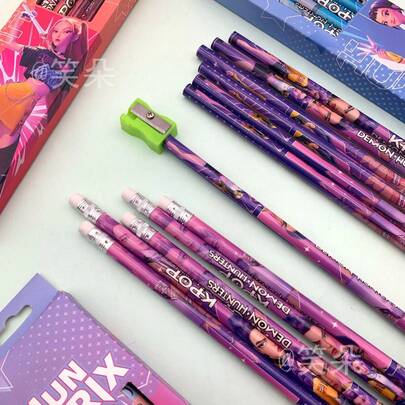 Hasbro 12支装1支装卡通可爱Miralumini创意2B易卷削铅笔随机版