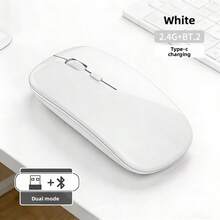 Rechargeable Wireless Mouse, Dual Mode 2.4G+BT5.0, Ultra Slim Silent Portable Mouse With USB Receiver & Type-C Charging For Laptop, PC, Tablet, Office, Home, Travel - View 13