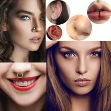 36件套 16G 唇钉 Monroe 环耳钉 医用钢耳骨耳廓耳钉耳圈穿刺饰品 杆长 6mm 8mm 10mm - 銀色 - 查看 5