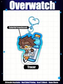 Overwatch Acrylic Keychain, 2D Acrylic Keychain Decoration For Bags/Cars, Game Fans, Student Backpacks, Classic Elements Keychain, Double-Sided Acrylic Keychain, Suitable As Gifts For Family, Friends, And Fans - Please Remove the Protective Film Before Use. - View 9