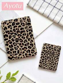 Ayotu 1pc Brown Leopard Print Tablet & Kindle E-Book Compatible With 10th Geration, 11/4th/7th/9. Inches, Compatible With Tab A9 Plus, Kindle (11th Geration-2024 Release)(6 Inch), Kindle Paperwhite 12th G 2024, Great Holiday, Stylish And Simple Pattern. . Holiday Accessories. - View 10