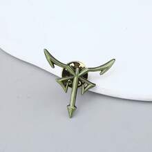 4：光明宗教标志胸针，寄生虫幼虫金属徽章配饰 - 彩色 - 查看 7