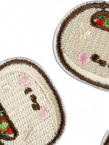 5 miếng vá vải thêu hình Onigiri dễ thương, họa tiết thực phẩm, chất liệu polyester, có thể ủi/may, dùng làm đồ thủ công DIY cho quần áo, túi xách, giày dép, rèm cửa, mũ, phụ kiện trang trí nhà cửa. - 5 viên cơm nắm - Xem 3