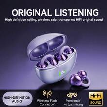 NEW SENYANG 2026新款时尚蝴蝶耳机，无线开放式耳机，奢华电镀深沉低音，超长续航，适用于和安卓手机，礼品 - 查看 16