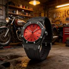 商务时尚腕表 - 多边形表盘，指针式日历显示，石英机芯，简约别致优雅腕表，节日派对礼品腕表 - 均碼 - 查看 4