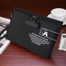 KaAutoler - Bolsa de dinero ignífuga y resistente al agua con cierre de cremallera caja de  ignífuga bolsa de dinero con bloqueo para dinero en efectivo 11 x 7.5 pulgadas - Negro - Ver 6