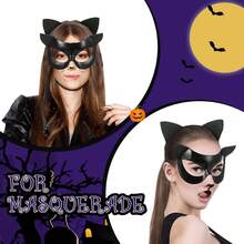Bộ trang phục mèo 3 món: Mặt nạ + Băng đô + Vòng cổ, thích hợp cho nữ hóa trang, cosplay Halloween, nhập vai. - Nhiều màu - Xem 3