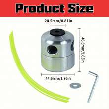 1Set Universal Grass Trimmer Head,Lawn Mower Trimmer Head Set,Aluminum Alloy Lawn Mower Accessories,Aluminum Lawn Mower With 4 Lines,Garden Grass Cutting Tool Accessory,Suitable For Various Types Of Lawn Mowers - 1 Set - View 2