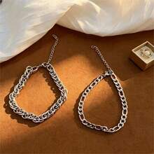 2件套简约独特设计双层叠戴手链 - 極簡風 - 查看 1