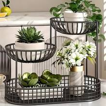 Senmeo 1Pc 3-Tier Metal Fruit Basket, Anti-Wobble Sturdy Storage Rack, Kitchen/Living Room/Party Display, Mother's Day - Vàng - Xem 6