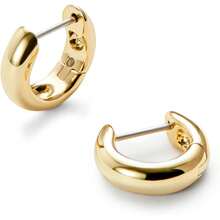 Earrings For Women - Hypoallergenic Water-Resistant Tarnish-Free Chunky Earrings For Women - 14K Gold Plated & Silver Rhodium Plated Hoops - Small, Medium & Large Size - 黃金 - 小 - 查看 12
