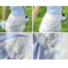 Chân váy dài ren hoa đính sequin trong suốt dành cho nữ, chân váy chống nắng thời trang. - Nhiều màu - Xem 5