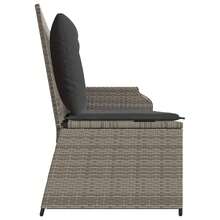 vidaXL Gartenbank Mit Kissen Grau Poly-Rattan - Grigio - Visualizzare 5