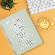 Positive Self Talk Notebook/ 8.5x 11 Journal/ 120 Wellness Tracking Pages/Durable Gloss Laminated Softcover/White Wire-O Binding/Made In USA - Positive Self Talk - View 6