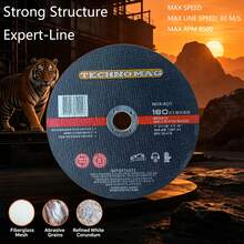 Lưỡi cắt bằng thép không gỉ bền chắc, đường kính 7 inch (180 mm), được sử dụng để thực hiện các thao tác cắt kim loại chính xác. - C - Xem 3