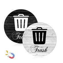 2 miếng dán thùng rác từ tính có thể tái sử dụng, nhãn dán phân loại rác thải, trang trí tường, trang trí ngoài trời, kiểu biển số xe, trang trí nhà cửa, bền bỉ cho nhà, văn phòng, nhà bếp. - A - Xem 1