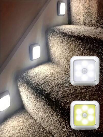 Bộ 1/3/6 đèn cảm biến chuyển động, đèn LED thông minh cảm biến cho tủ, đèn tường trong nhà. Thích hợp cho phòng ngủ, nhà bếp, tủ quần áo, cầu thang, phòng tắm, hành lang, nhà cửa, phòng ngủ, phòng khách, tiệc tùng, trang trí ngày lễ.