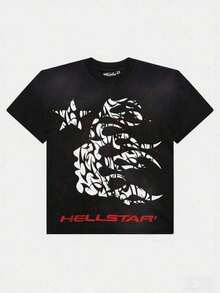 Men's Summer Clothes, Streetwear Graphic Tees, Anime Shirts, Family Matching Outfit, Hellstars Crown Of Thorns Portrait Y2K Graphic T-Shirt,180g 100% Cotton,Round Neck Short Sleeve,Black Streetwear Essential For Summer Going Out,Unisex Style Summer Outfits For Women,Summer Tops,Vacation Outfits Women,Summer Clothes,Spring Outfits For Women,Tops For Women,Birthday Outfits For Women,Spring Tops,Graphic Tees Men,Mens Clothes,Kids Clothes Boys,Summer Outfits For Girls Mom And Daughter Matching, Ropa De Hombre, The Perfect Gift For Man And Women, Adult And Children's Sizes - 黑色 - 查看 7