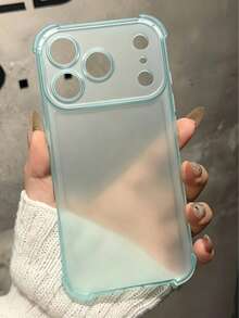 Luxury Frosted Transparent Shockproof Phone Case, Suitable For 17 Pro Max, 17 Pro, 17, 16 Pro Max, 15, 14, 13, 12 Pro Max, 11, Anti-Fall Back Cover - Translucent Green - View 6