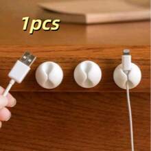 1/5/10 piezas Clips adhesivos blancos para cables, organizador de cables apto para hogar, oficina, coche, escritorio, disponible en varios colores - Multicolor - Ver 13