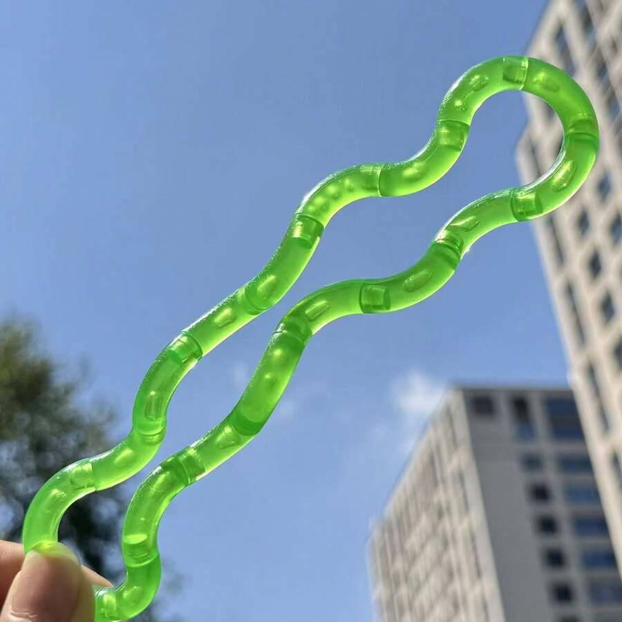 1Pc/4Pcs Pop Tubes Fidget Toy, Sensory Stretch Tubes, Adult Novelty Toys,Adult Sensory Fidget Toys - Crystal Green - 查看 1