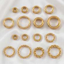 20 buah Cincin Lompat Tertutup Stainless Steel, Konektor Cincin Putar Cocok untuk Aksesoris Pembuatan Perhiasan DIY - Cincin baja tahan karat - View 2