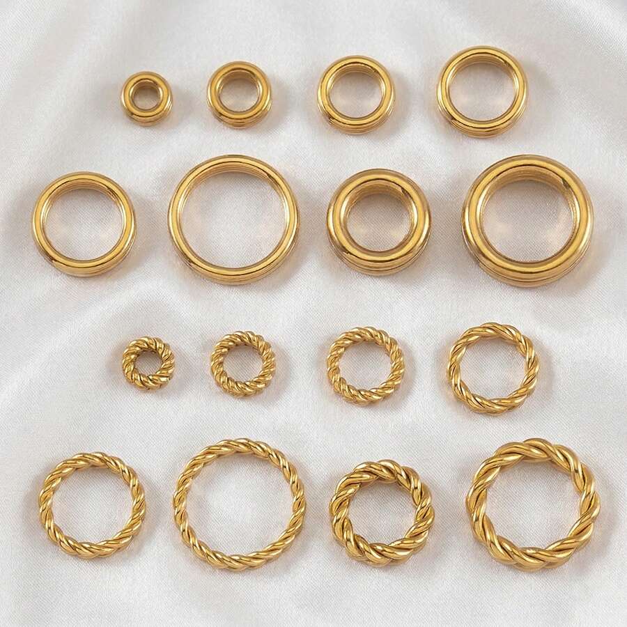 20 buah Cincin Lompat Tertutup Stainless Steel, Konektor Cincin Putar Cocok untuk Aksesoris Pembuatan Perhiasan DIY