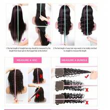 Tóc giả làm từ tóc thật, kiểu sóng bồng bềnh, màu nâu ombre, kích thước 13x4, có ren phía trước trong suốt, dành cho nữ. - S4/27 - Xem 8