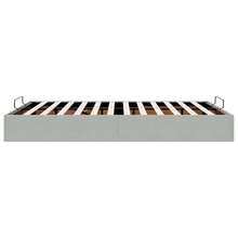 vidaXL Ottoman-Bett Ohne Matratze Hellgrau 140x190 Cm Samt - Grau - Übersicht 8