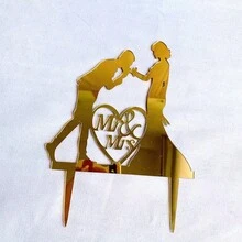 2D Printed Cross-Border Valentine's Day Series Acrylic Cake Topper, 3D ...