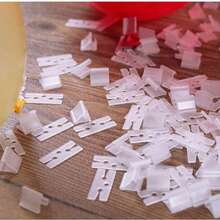 5 piezas/20 piezas/50 piezas/100 piezas Clips para globos, Conectores de marco de arco de globos, Clips de plástico reutilizables para globos con anillos multifunción, para decorar arcos de globos, bodas, cumpleaños, fiestas, San Valentín, Halloween, Navidad - Multicolor - Ver 10
