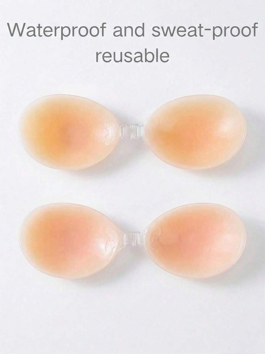 Silicone Invisible Bra, Strong Lift And Cleavage, Skin-Friendly And Durable, Waterproof And Breathable Reusable Bra Pads Suitable For Backless Dresses, Wedding Gowns, Swimwear - Multicolor - View 1