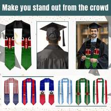 Kenya Country Flag Graduation Stoles, Graduation Sash For Graduate – Perfect Graduation Gift, 72 Inch Long - Kenya - Xem 4