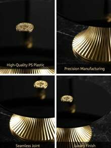 1pc Acrylic Round Tray, Cake Display Stand, Dessert Rack, Cupcake Holder, Snack Tray, European Style Storage Plate, Jewelry Display Stand, Platter, Gold Display Rack, Figurine Display Stand, Coffee Cup Base, Reusable Smooth Rack, Wedding Party Holiday Display, Smooth High-Foot Tray, Party Tableware Event Celebration Smooth High-Foot Tray, Reusable, Multi-Purpose Display Stand, Wedding Supplies - A - View 4