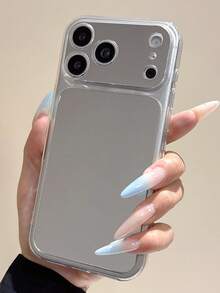 Clear Transparent Glossy Mirror Phone Case Compatible WIth IPhone 17Pro Max 17Pro 17 16Pro Max 16Pro 15Pro Max 15Pro 13 12 11 Pro Max 14 Pro 16 15 14 13 12 11 Shockproof Lens Protective Back Cover - Clear - View 2