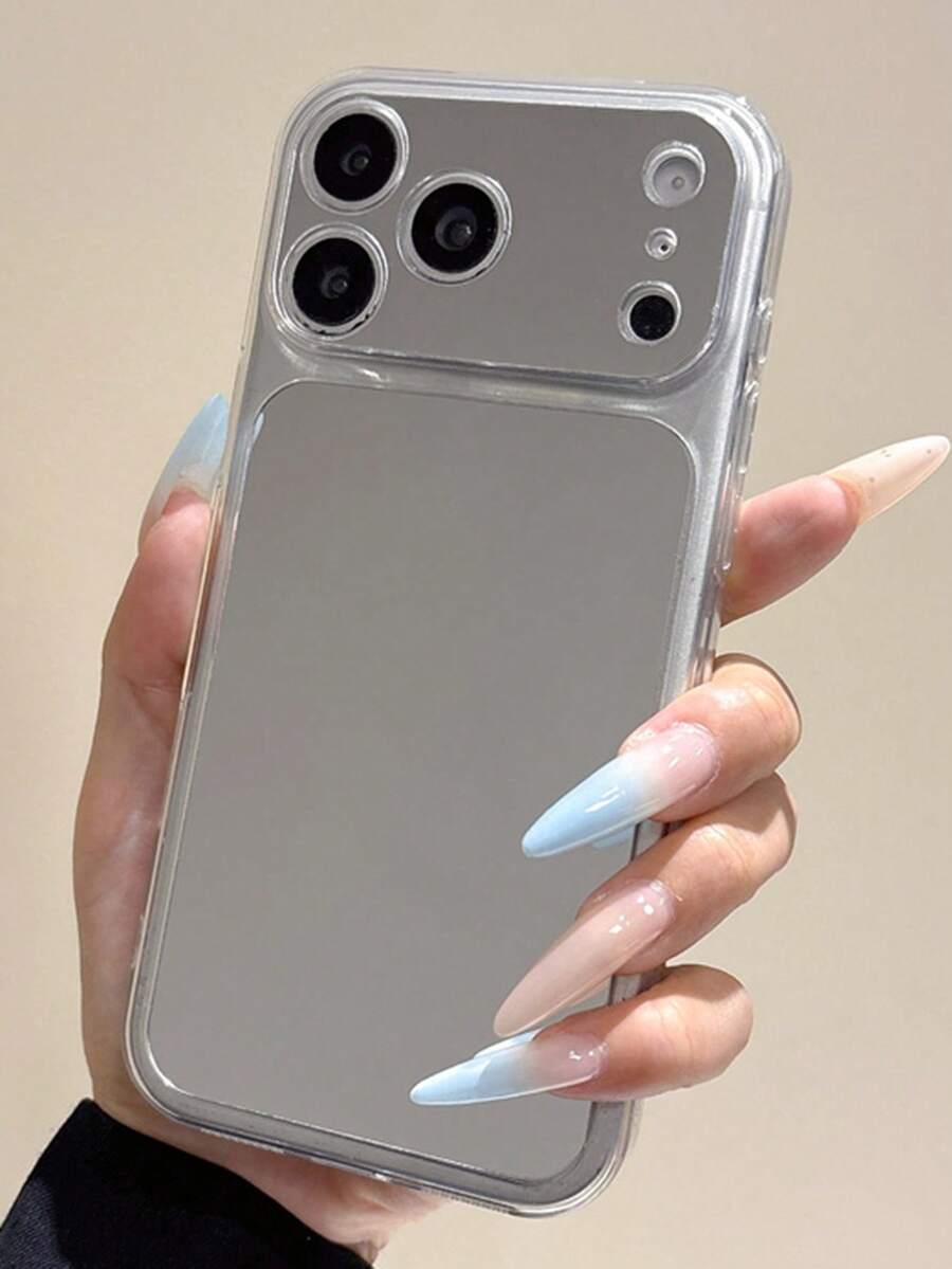 Clear Transparent Glossy Mirror Phone Case Compatible WIth IPhone 17Pro Max 17Pro 17 16Pro Max 16Pro 15Pro Max 15Pro 13 12 11 Pro Max 14 Pro 16 15 14 13 12 11 Shockproof Lens Protective Back Cover