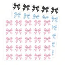 10 pezzi Mini adesivi con fiocco, 3 colori: rosa, blu, nero, 20x19cm, forniture per ufficio, ricompense per insegnanti, scrapbooking, decorazione di diari, adesivi in PVC - Mini fiocco - Visualizzare 9