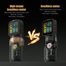 Ambition 1PC Zetton Pro Straight Rod Stroke 3.5+4.0mm Wireless Tattoo Machine Battery Pen 2400mAh 1-12V Professional Brushless Motor - Multicolor - View 8