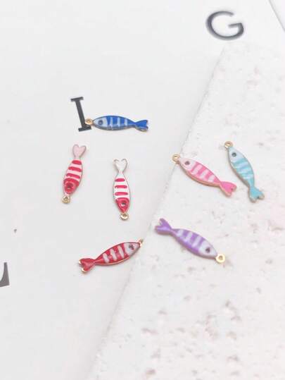 Bộ 7 món phong cách Bohemian lấy cảm hứng từ biển cả, họa tiết da báo, hình cá, dây chuyền, vòng tay và mặt dây chuyền, thích hợp để đeo hàng ngày.