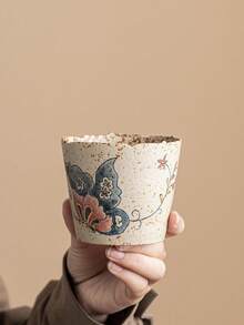 Taza de espresso de cerámica gruesa de estilo medio oriental, taza de agua de cerámica creativa, taza de cerámica cocida en horno, taza de cola, artículo de cruzada de alta demanda - Multicolor - Ver 4