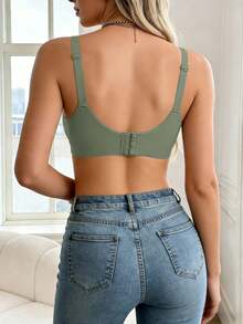 4pcs Nursing Bra, Sujetadores Para Mujer, Bras For Women, Bralettes For Women, Brasier De Lactancia, Anti Sagging Front Opening Bra - Apricot - View 8