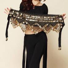 1pcs New Belly Dance Waist Chain For Beginners, Belt, Hip Band, Waist Chain, Straight Triangle Waist Chain - Multiple Coins - View 4