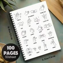 1 pièce Cahier braille à spirale, 100 pages spirales durables, convient pour l'apprentissage, le travail et la prise de notes, matériau de qualité, carnet de croquis, papier de haute qualité, cadeau pour les acheteurs, plans d'étude, journaux thématiques, cahiers. Convient pour les 4 saisons - A5 - Voir 2