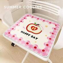 SANRIO Cojín de asiento de seda de hielo con diseño de dibujos animados, almohadilla de enfriamiento de verano, cojín antideslizante para silla de oficina, alfombrilla de silla para estudiantes - 1PC - Ver 5