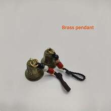 Vintage Copper Alloy Bell Keychain - Stylish Car Key Ring & Bag Charm, Unisex, Perfect Christmas Gift - Multicolor - View 6